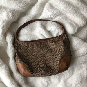 Coach monogram canvas shoulder bag